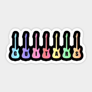 Rock And Roll Guitar Music Sticker